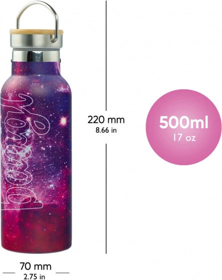 Termoláhev s bambusovým víčkem Galaxy 500 ml