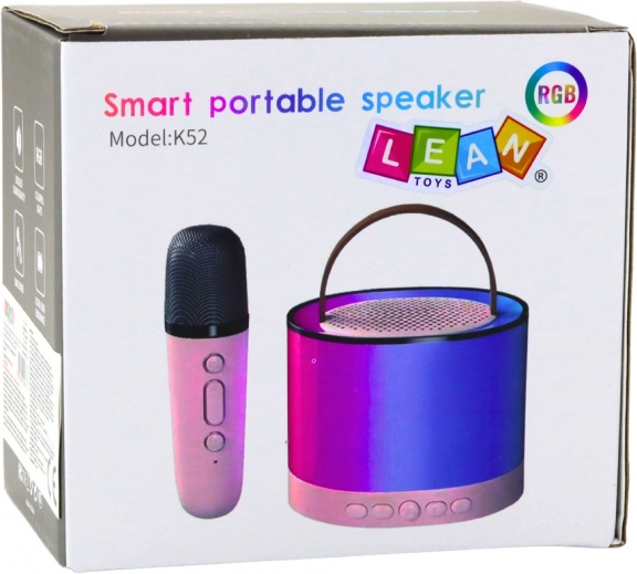 Karaoke reproduktor s bezdrátovým mikrofonem a efekty RGB