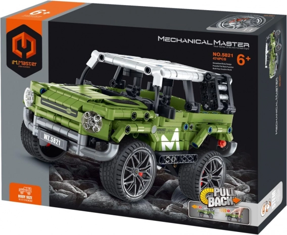 Stavebnice IM.MASTER terénní auto 474 dílků se zpětným natažením