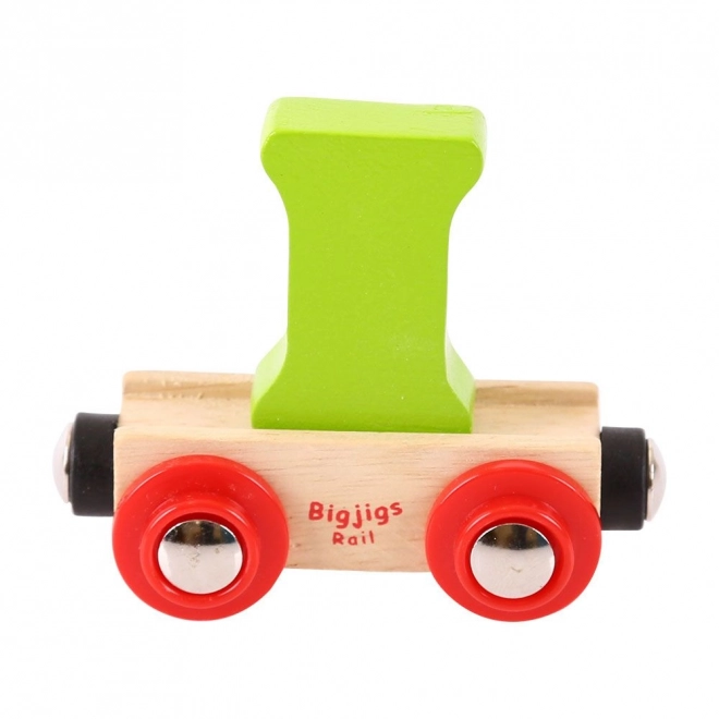 Bigjigs Rail Vagónek dřevěné vláčkodráhy - Písmeno I