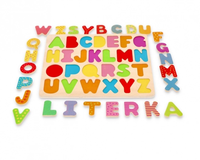 Dřevěné abecední puzzle - velká písmena