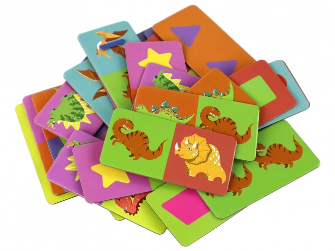 logická hra Puzzle Domino Dinosauři