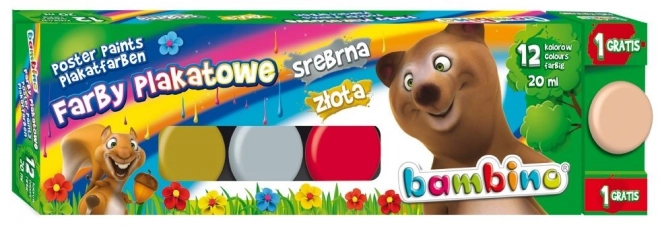 Temperové barvy Bambino - 12 kusů