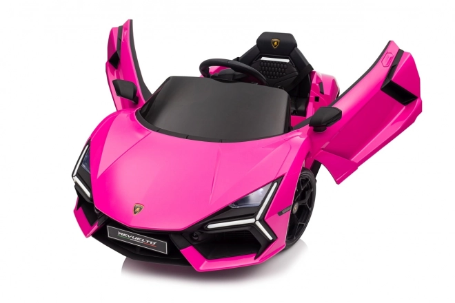 Růžový Lamborghini Revuelto pro děti