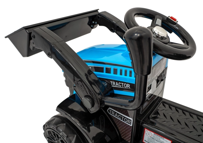 Otroški električni traktor z radlico – Modrý