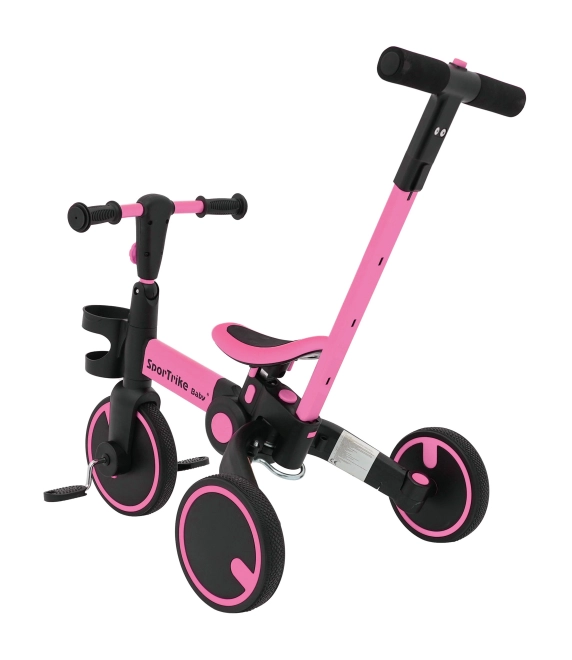 Dětské odrážedlo Happy Bike 3v1 – Růžové