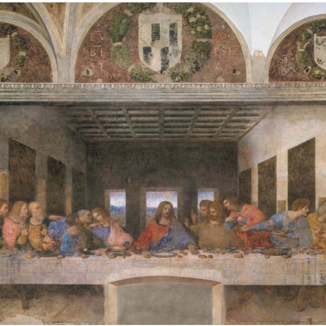 Puzzle CLEMENTONI Museum Collection: Poslední večeře 1000 dílků