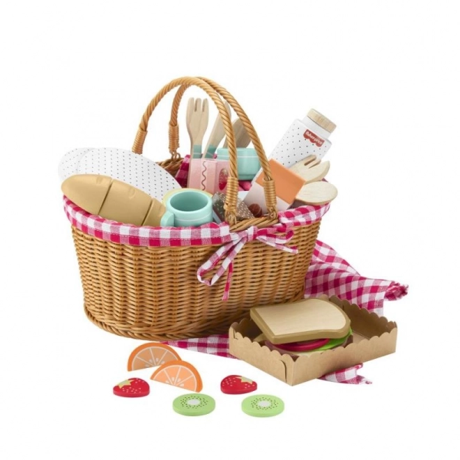 Piknikový koš s dřevěnými dobrotami Fisher-Price