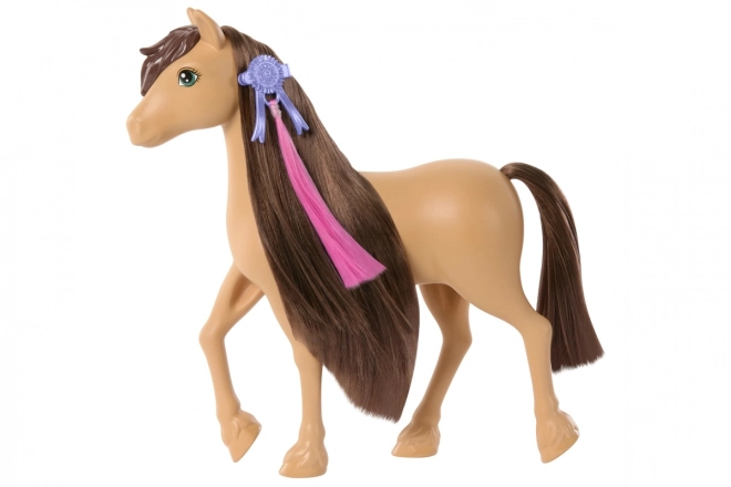 Barbie Pepper kůň s hnědými vlasy pro styling
