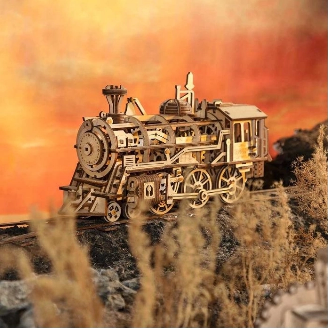 Rokr 3D dřevěné puzzle lokomotiva 350 dílků