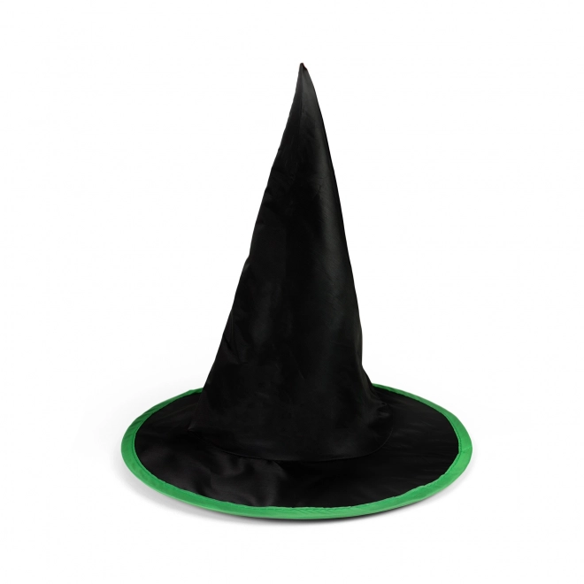 Dětský čarodějnický klobouk Halloween černo-zelený