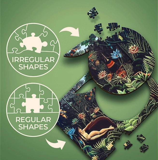 Dřevěné Puzzle Art: Henri Rousseau - Sen 200 Dílů