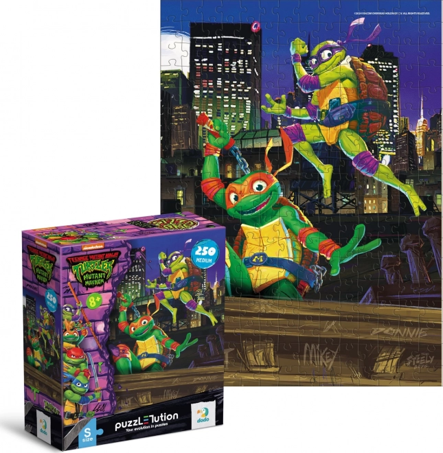 Puzzle DODO Želvy Ninja: Donatelo a Michelangelo 250 dílků