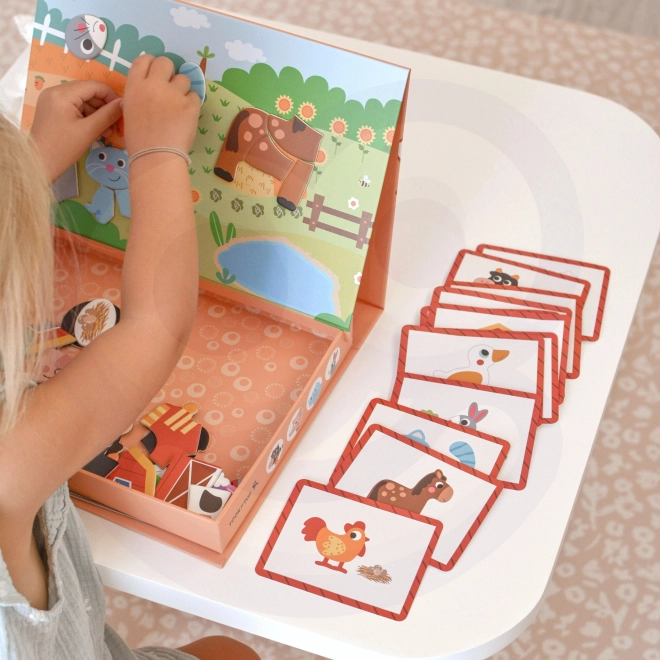 Tooky Toy Magnetická Skládačka Farma Puzzle