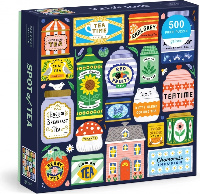 Čtvercové puzzle Sbírka čajů 500 dílků