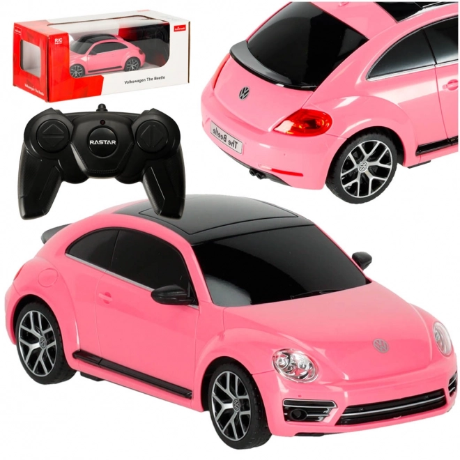 Závodní auto na dálkové ovládání Rastar Volkswagen Beetle růžové