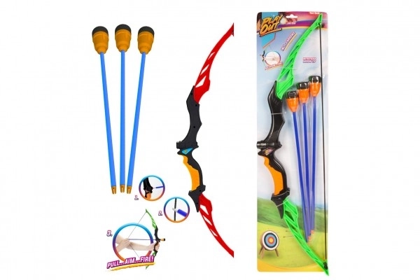 Plastový luk 66 cm se šípy