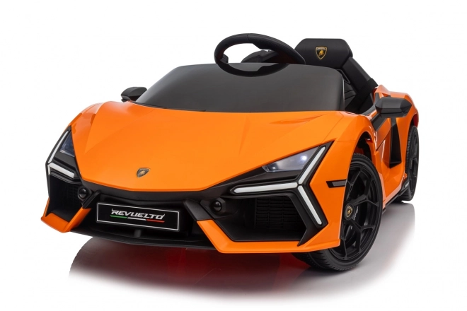 Dětské elektrické auto Lamborghini Revuelto oranžové
