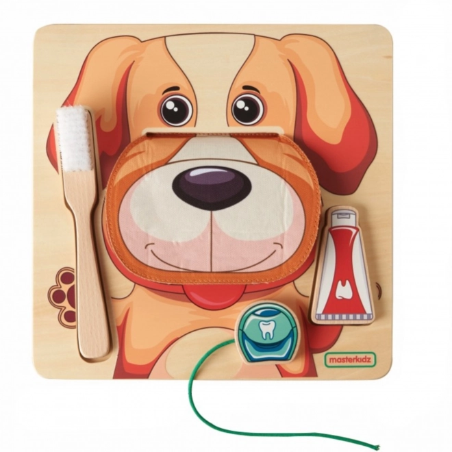Edukační nástěnná deska Masterkidz pro ústní hygienu se psem
