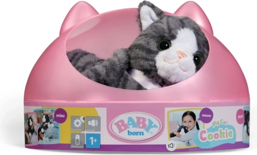 BABY born interaktivní kočka Cookie s přepravkou