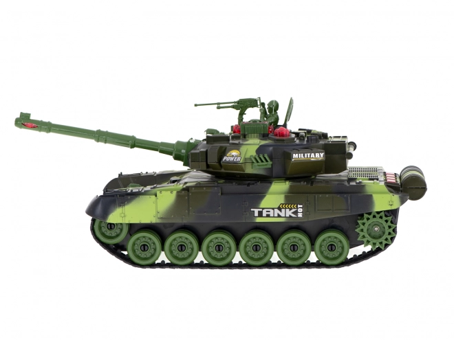 Vojenský tank na dálkové ovládání s lesním maskováním