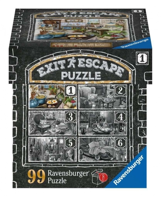 Ravensburger úniková hra EXIT puzzle Strašidelné sídlo: V obývacím pokoji 99 dílků