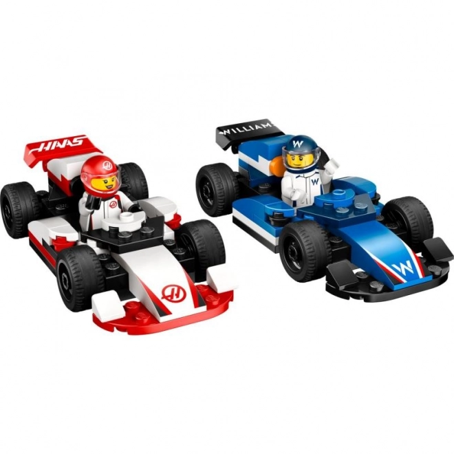Lego klasik F1 závodní auta Williams Racing a Haas F1