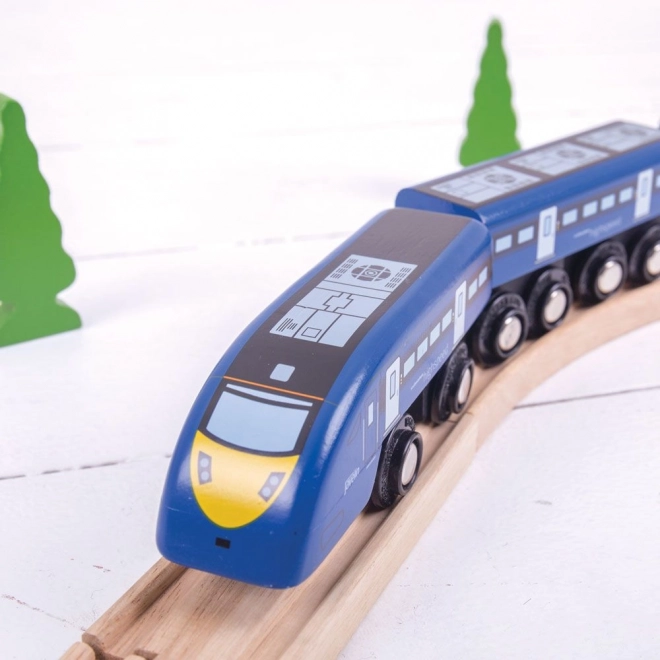 Rychlovlak dřevěný modrý Bigjigs Rail
