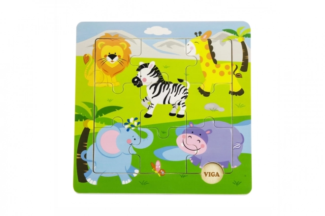 Dřevěné puzzle - safari