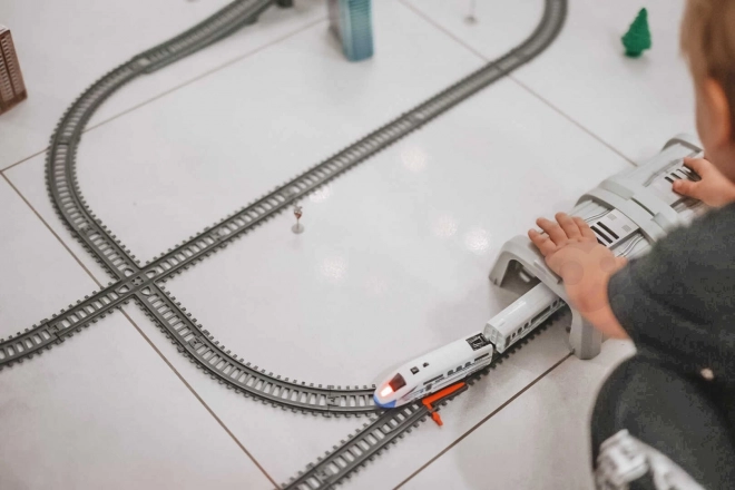 Elektrická vlaková sada Woopie s mostem a tunelem