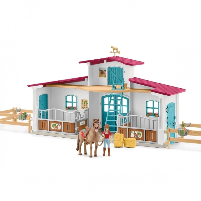 Schleich 42567 Stáj s příslušenstvím u jezera