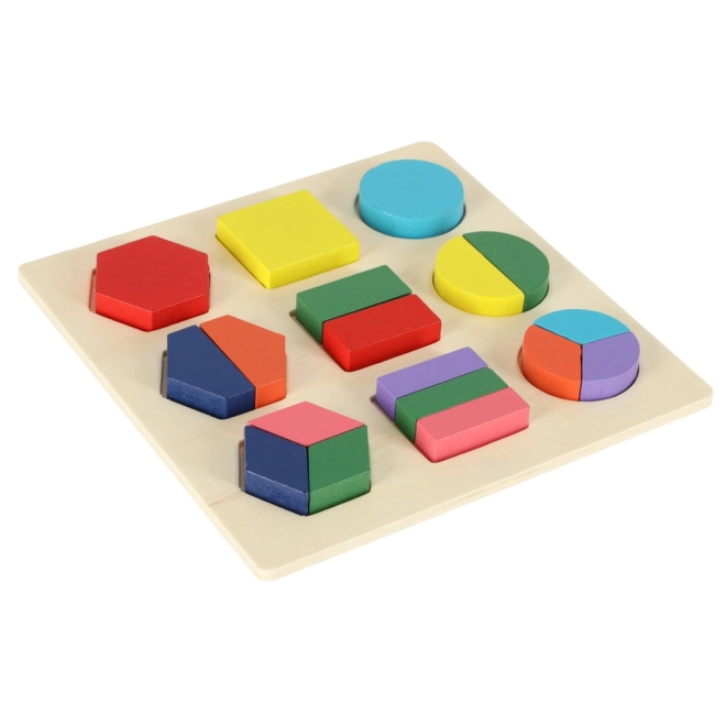 Dřevěná vzdělávací skládačka geometrických tvarů