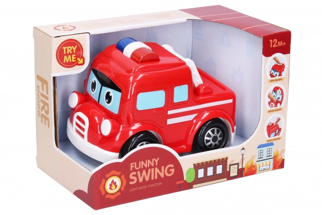 Hasičské auto s efekty 15 cm