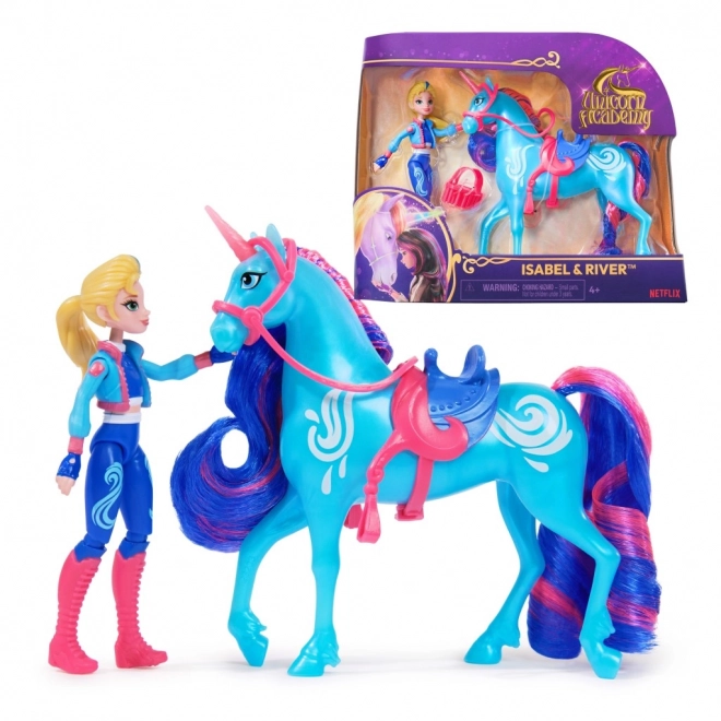 Unicorn academy figurky 11 cm isabel a river