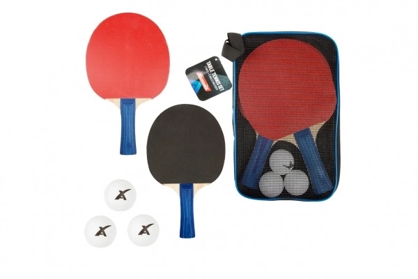 Sada na stolní tenis s 2 pálkami a 3 míčky v pouzdře