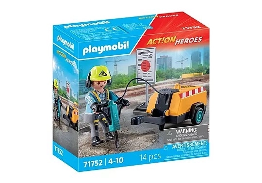 Stavební dělník se sbíječkou Playmobil
