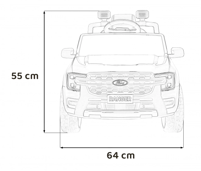 Elektrické autíčko Ford Ranger pro děti - Modré