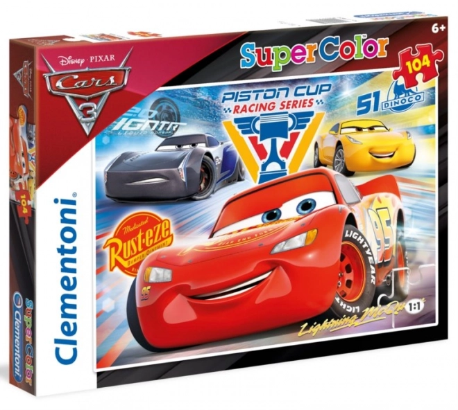 CLEMENTONI Puzzle Auta 3: Piston Cup 104 dílků