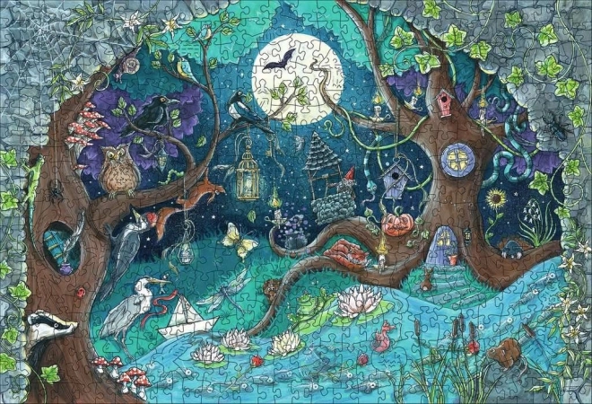 Dřevěné puzzle kouzelný les 500 dílků