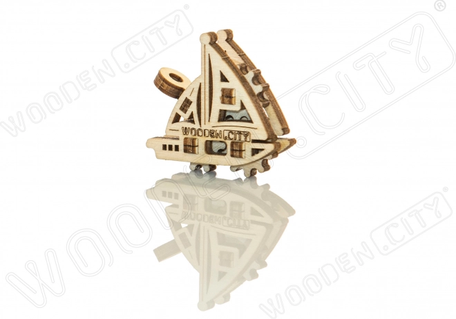 Dřevěné 3D puzzle mini sada lodě