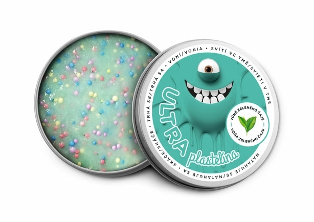 Ultra Plastelína s vůní a glitry - Svítící ve tmě 80g