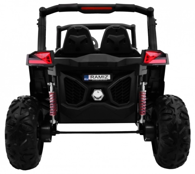 Dětské autíčko UTV-MX černé 4x4 s MP4, dálkové ovládání a LED osvětlení