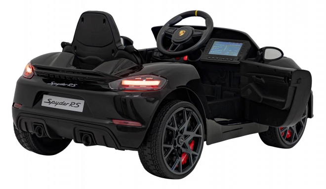 Elektrické autíčko Porsche 718 s MP4 audio panelem – Černé
