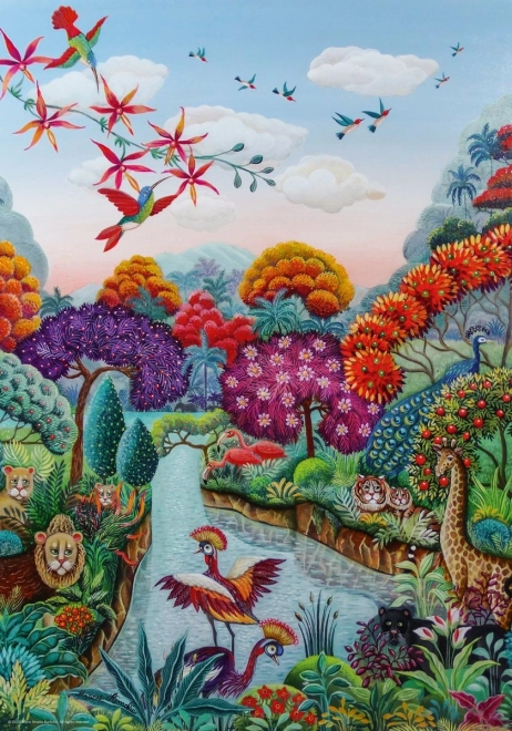 Puzzle exotická zahrada: ráj květin