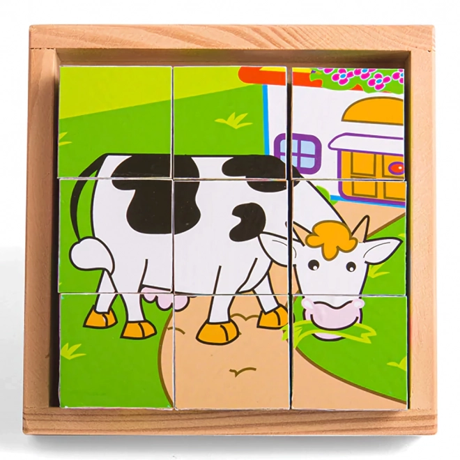 Puzzle obrázkové bloky Zvířata