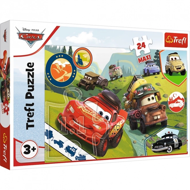 24 Dílků Maxi Puzzle Veselá Auta Disney Cars 3