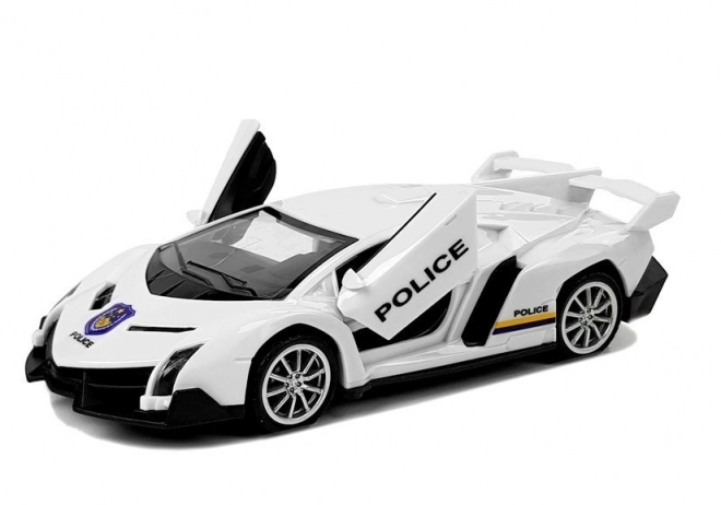 Sportovní vůz s třecím pohonem Police sounds White