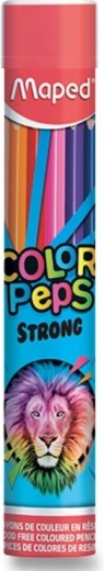 Pastelky MAPED Color’Peps Strong v kovové tubě, 12 ks