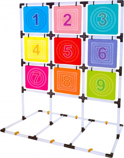 Barevný terč 3×3 s čísly pro přesné míření