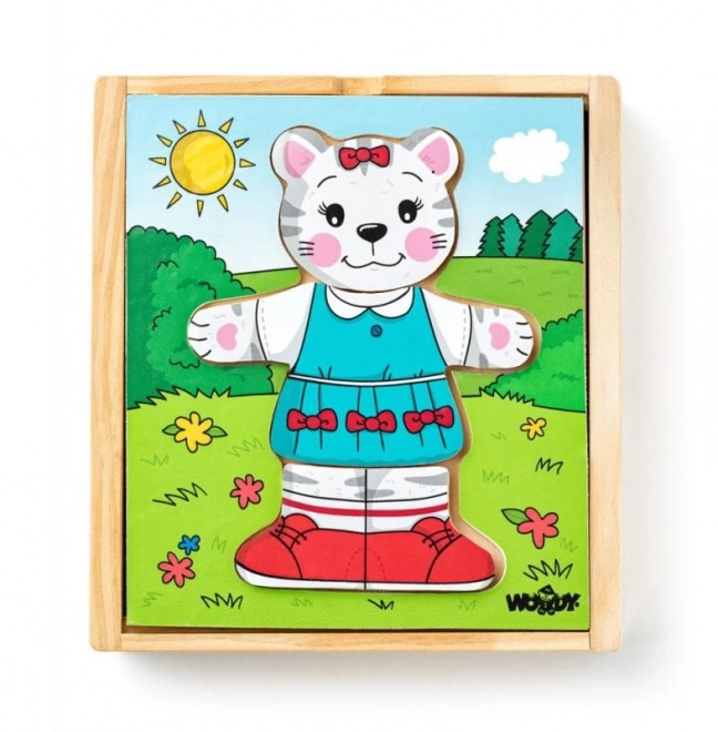 Oblékání kočičího puzzle